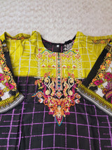 Pakistani linen Embroidered Salwar kameez Ready To Ship