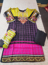 Pakistani linen Embroidered Salwar kameez Ready To Ship