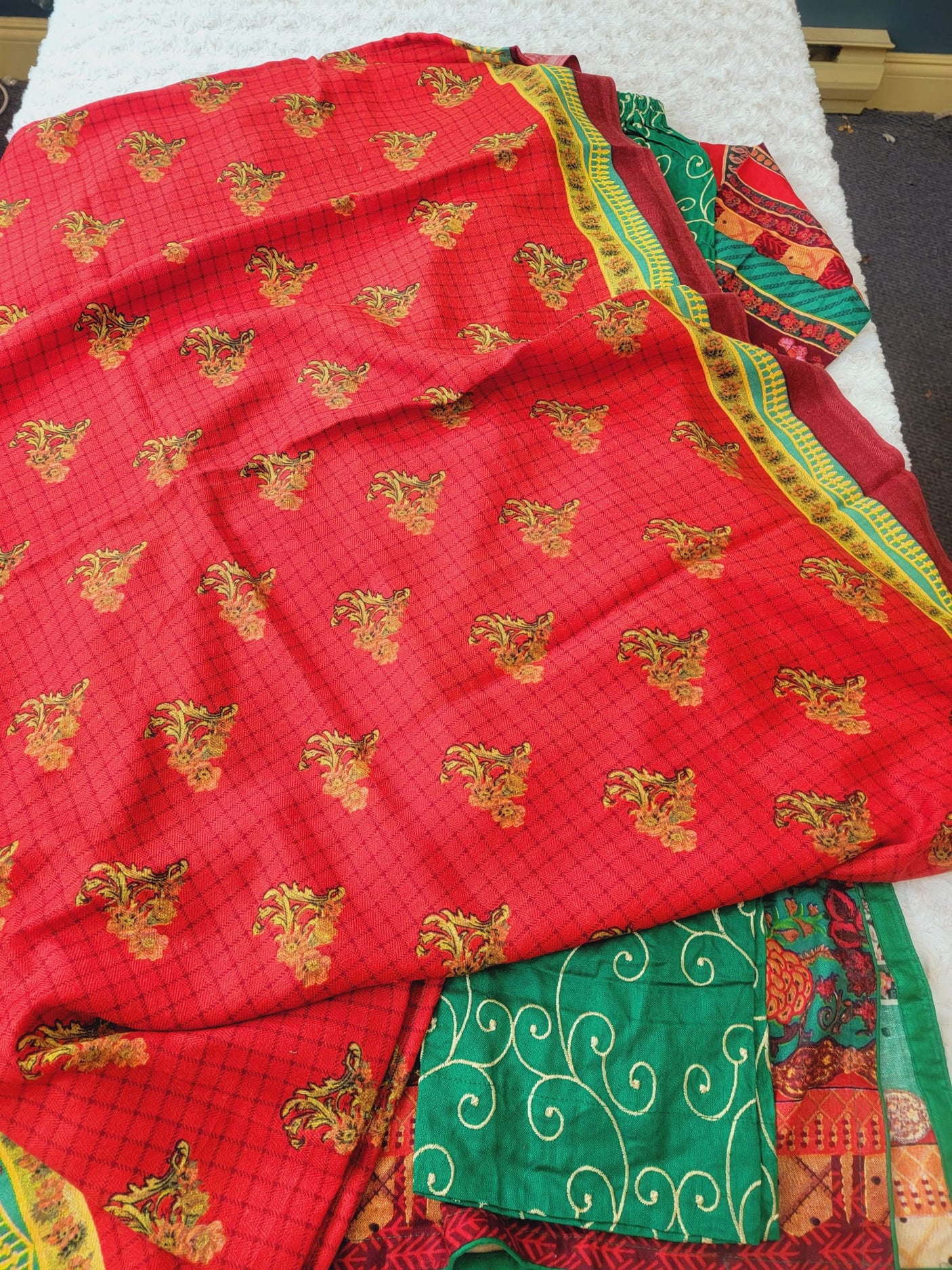 Pakistani linen Embroidered Salwar kameez Ready To Ship