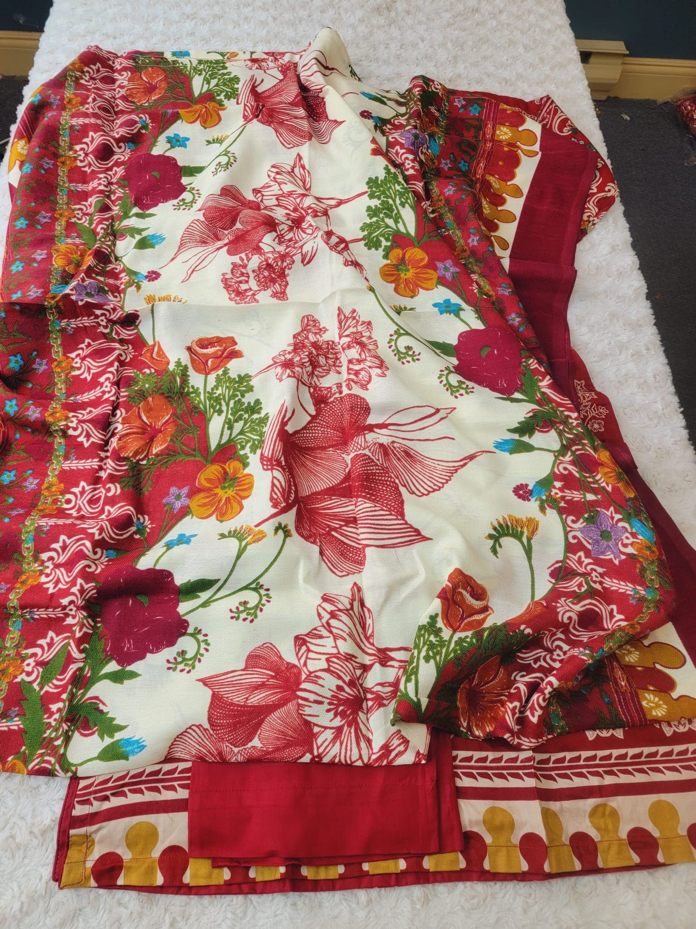 Pakistani linen Embroidered Salwar kameez Ready To Ship