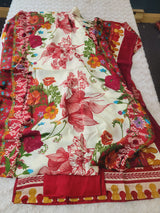 Pakistani linen Embroidered Salwar kameez Ready To Ship