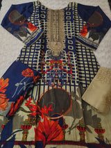 Pakistani linen Embroidered Salwar kameez Ready To Ship