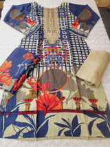 Pakistani linen Embroidered Salwar kameez Ready To Ship