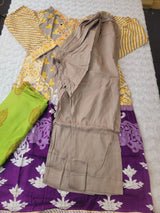 Pakistani linen Embroidered Salwar kameez Ready To Ship