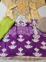 Pakistani linen Embroidered Salwar kameez Ready To Ship