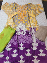 Pakistani linen Embroidered Salwar kameez Ready To Ship