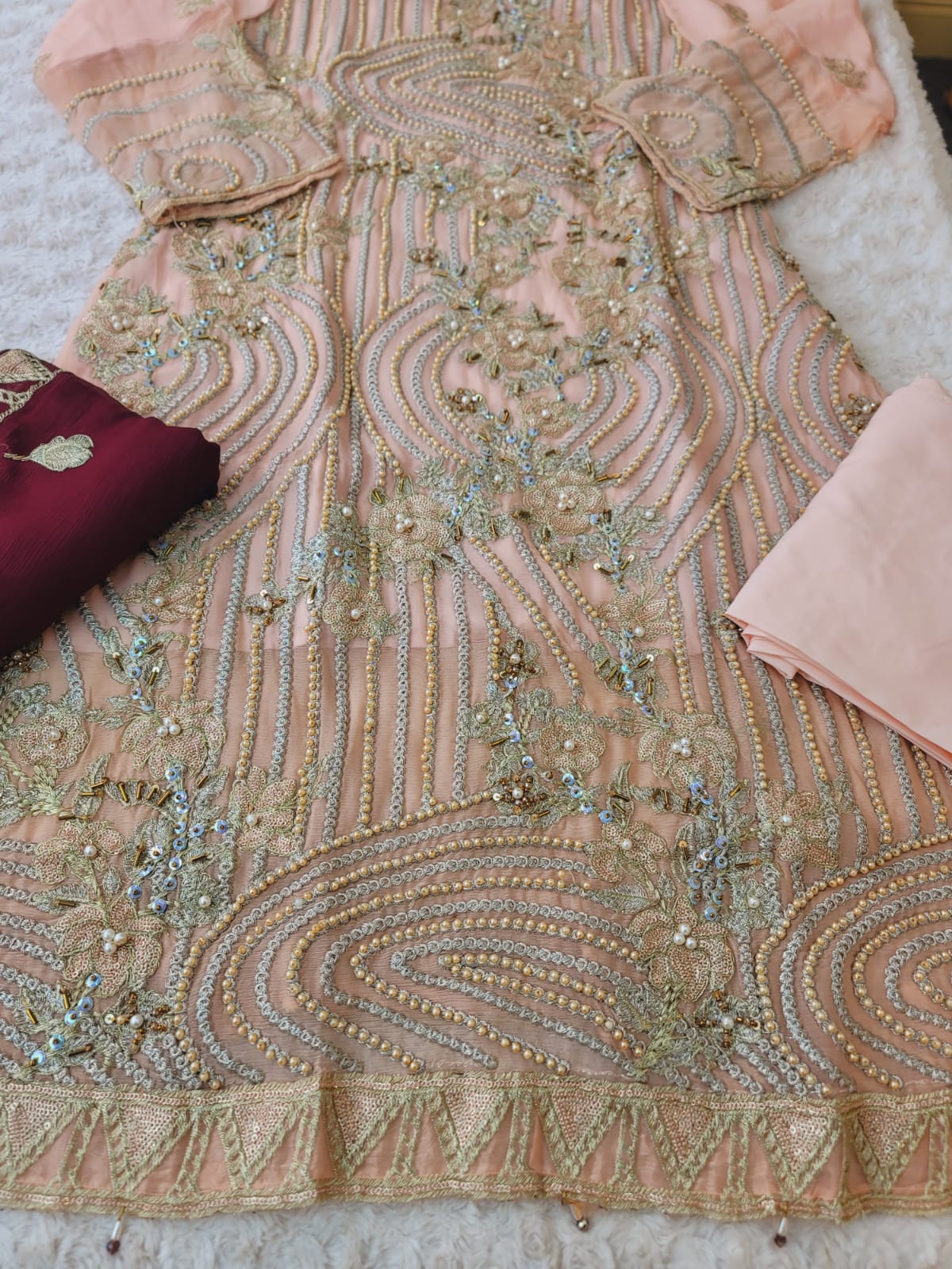 Pakistani Stitched Embroidery Party Wear Dresses Ready To Ship