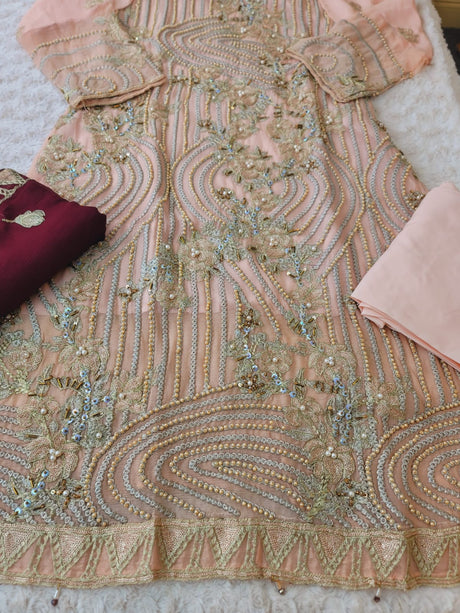 Pakistani Stitched Embroidery Party Wear Dresses Ready To Ship