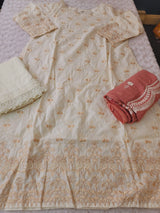 Indian Cotton Embroidered Suit Ready To Ship
