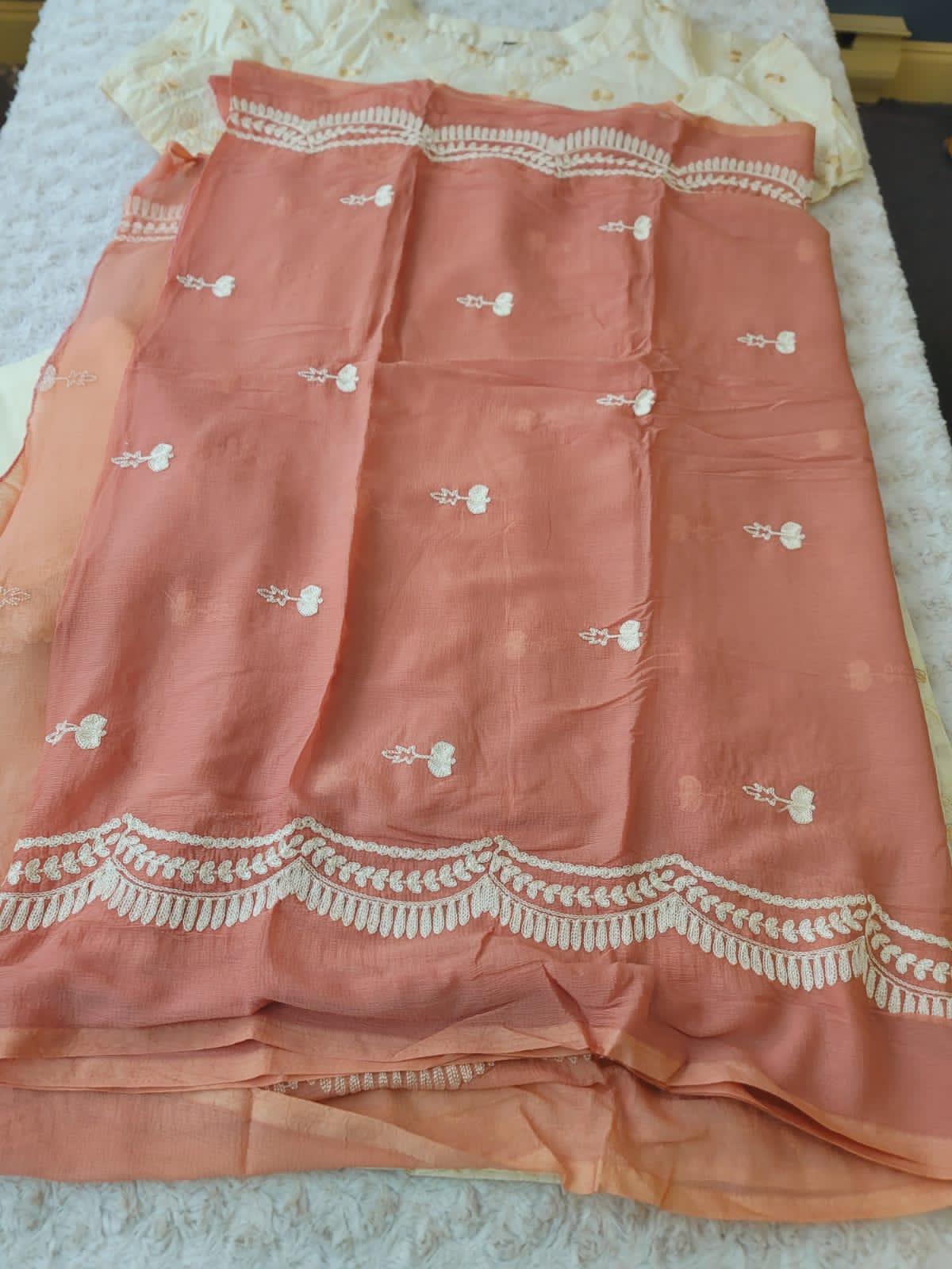 Indian Cotton Embroidered Suit Ready To Ship