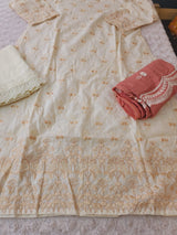 Indian Cotton Embroidered Suit Ready To Ship