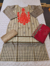 Pakistani Stitched Embroidered Lawn Salwar kameez ready to ship
