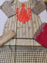 Pakistani Stitched Embroidered Lawn Salwar kameez ready to ship