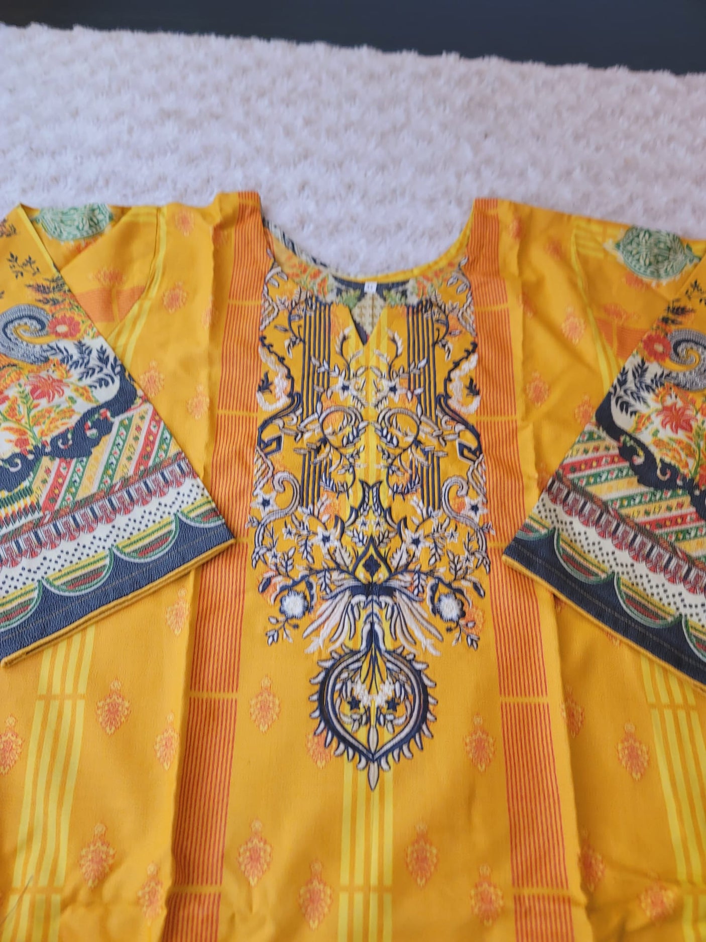Pakistani linen Embroidered Salwar kameez Ready To Ship