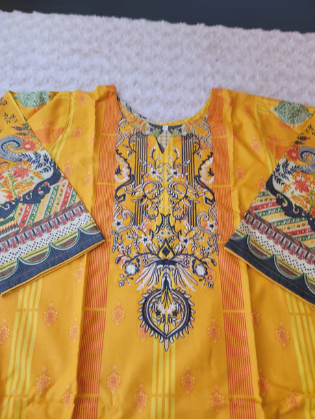 Pakistani linen Embroidered Salwar kameez Ready To Ship