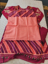 Pakistani linen Embroidered Salwar kameez Ready To Ship