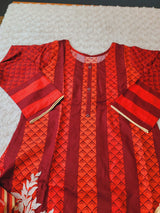 Pakistani linen Embroidered Salwar kameez Ready To Ship