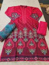Pakistani Stitched lawn Embroidered Salwar kameez ready to ship