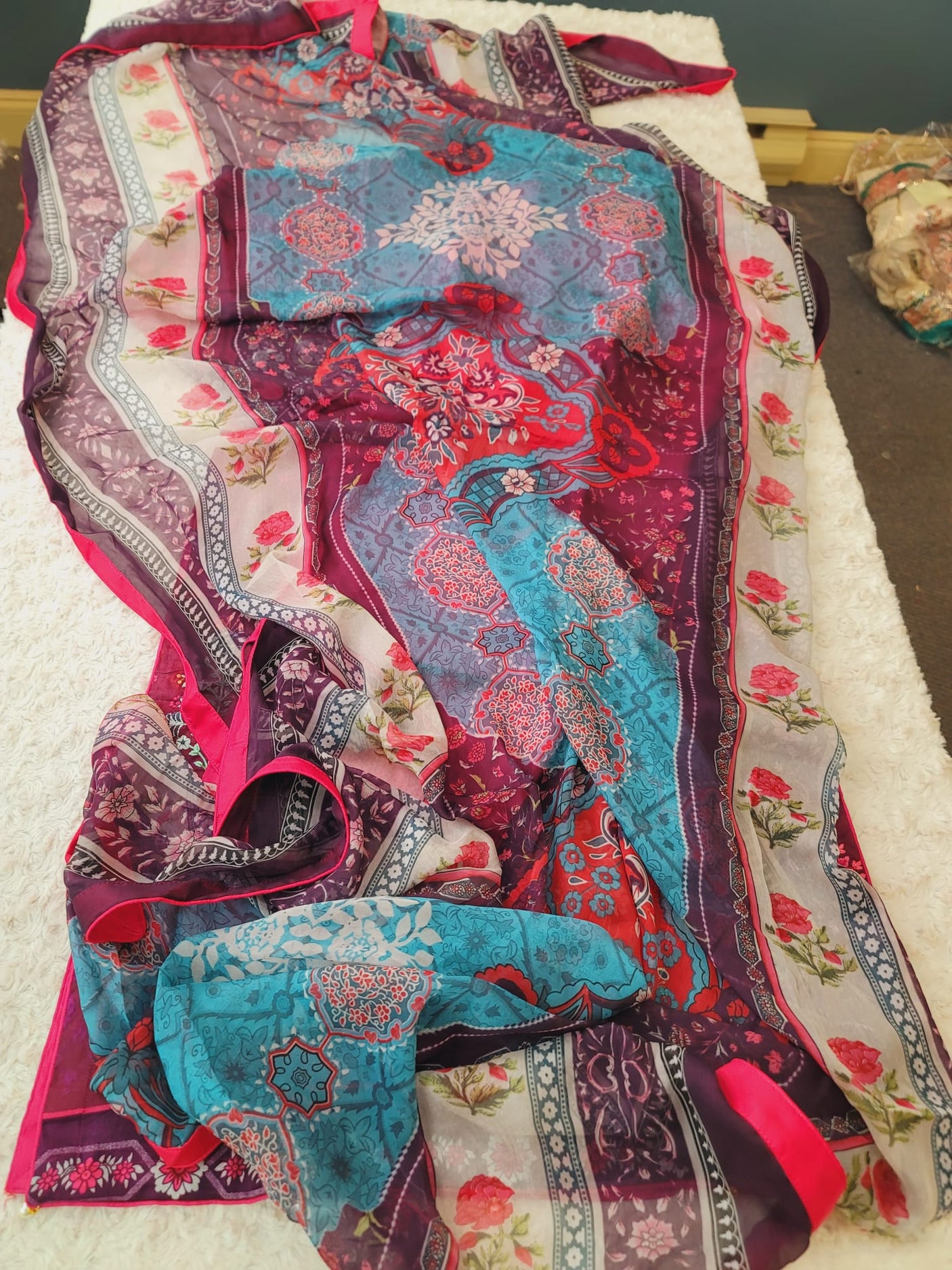 Pakistani Stitched lawn Embroidered Salwar kameez ready to ship