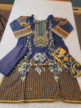 Pakistani Stitched lawn Embroidered Salwar kameez ready to ship