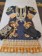 Pakistani Stitched lawn Embroidered Salwar kameez ready to ship