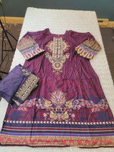 Pakistani Stitched lawn Embroidered Salwar kameez ready to ship