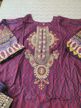 Pakistani Stitched lawn Embroidered Salwar kameez ready to ship