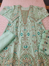 Pakistani lawn stitched  Embroidered Suit Ready To Ship