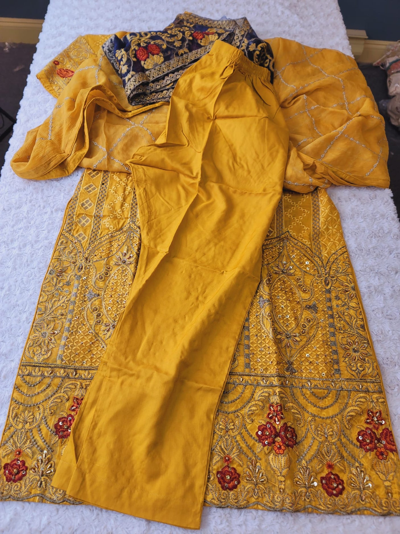 Pakistani lawn stitched  Embroidered Suit Ready To Ship