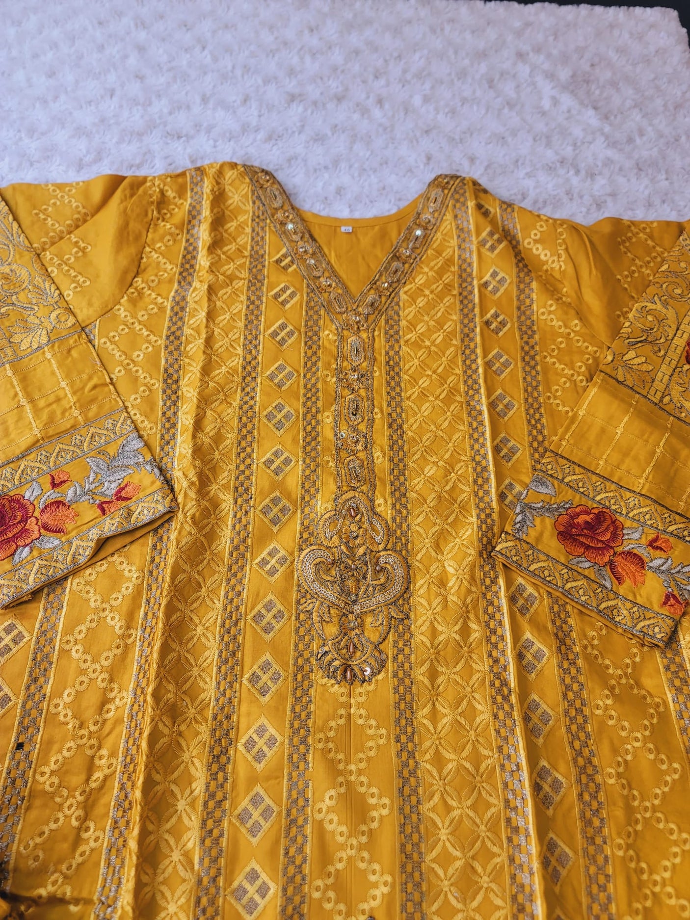 Pakistani lawn stitched  Embroidered Suit Ready To Ship