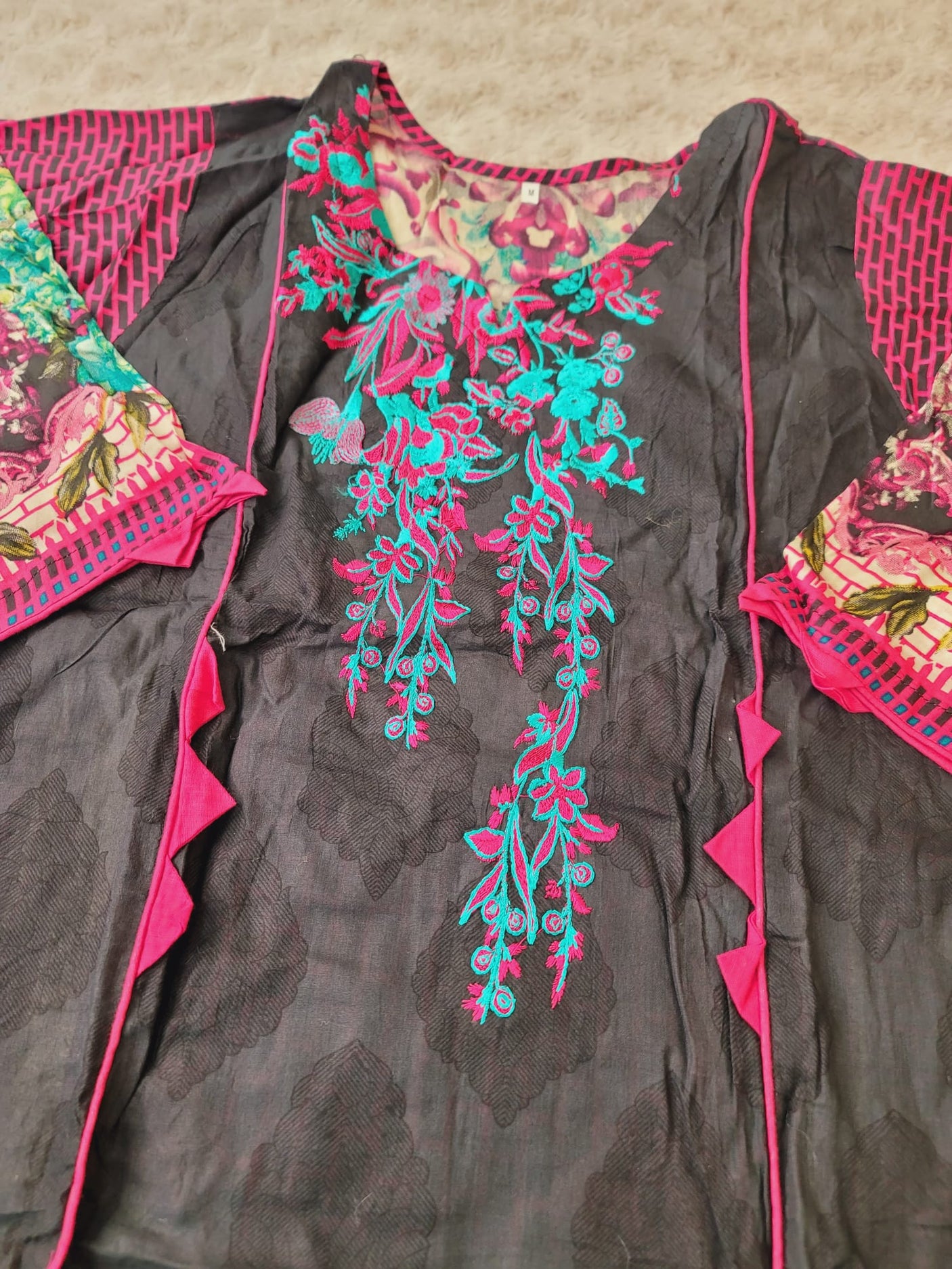 Pakistani Stitched lawn Embroidered Salwar kameez ready to ship