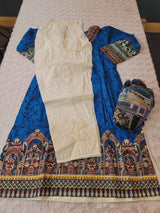 Pakistani lawn Embroidered Salwar kameez Ready To Ship