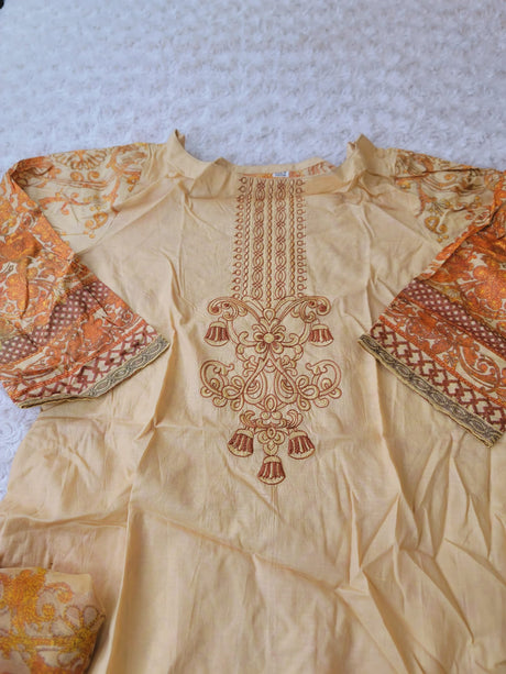 Pakistani lawn Embroidered Salwar kameez Ready To Ship