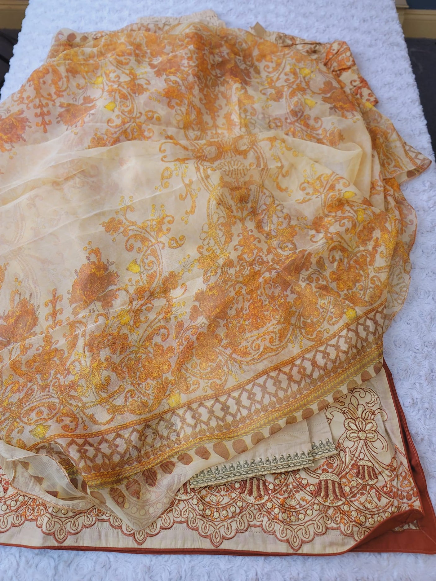 Pakistani lawn Embroidered Salwar kameez Ready To Ship