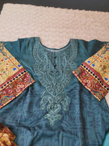 Indian Silk Stitched Embroidery Suit Ready To Ship
