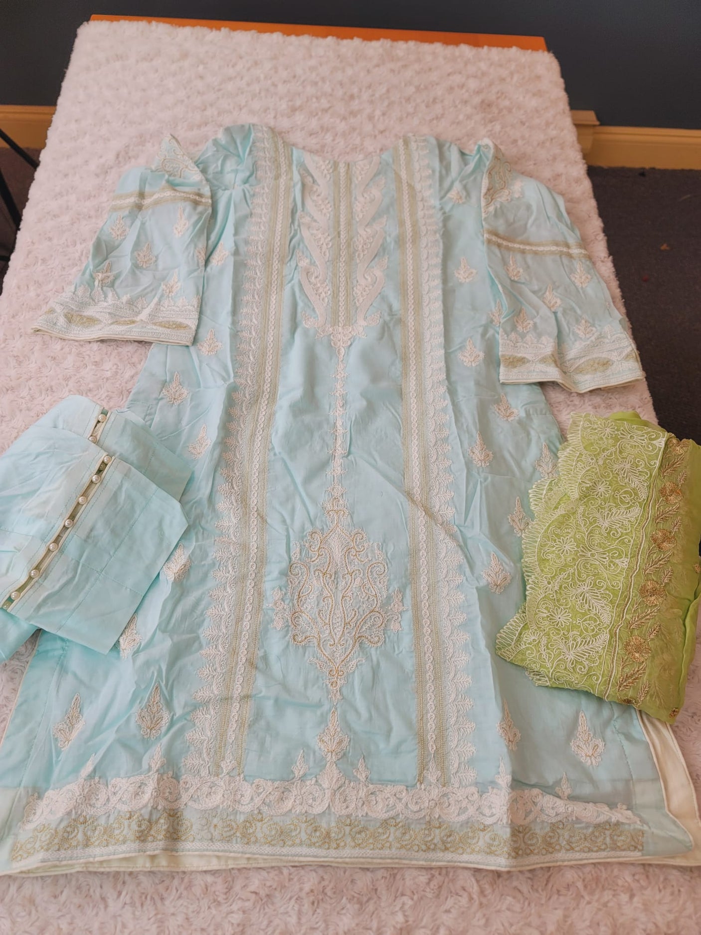 Pakistani Stitched Embroidery luxury  lawn Dresses Ready To Ship