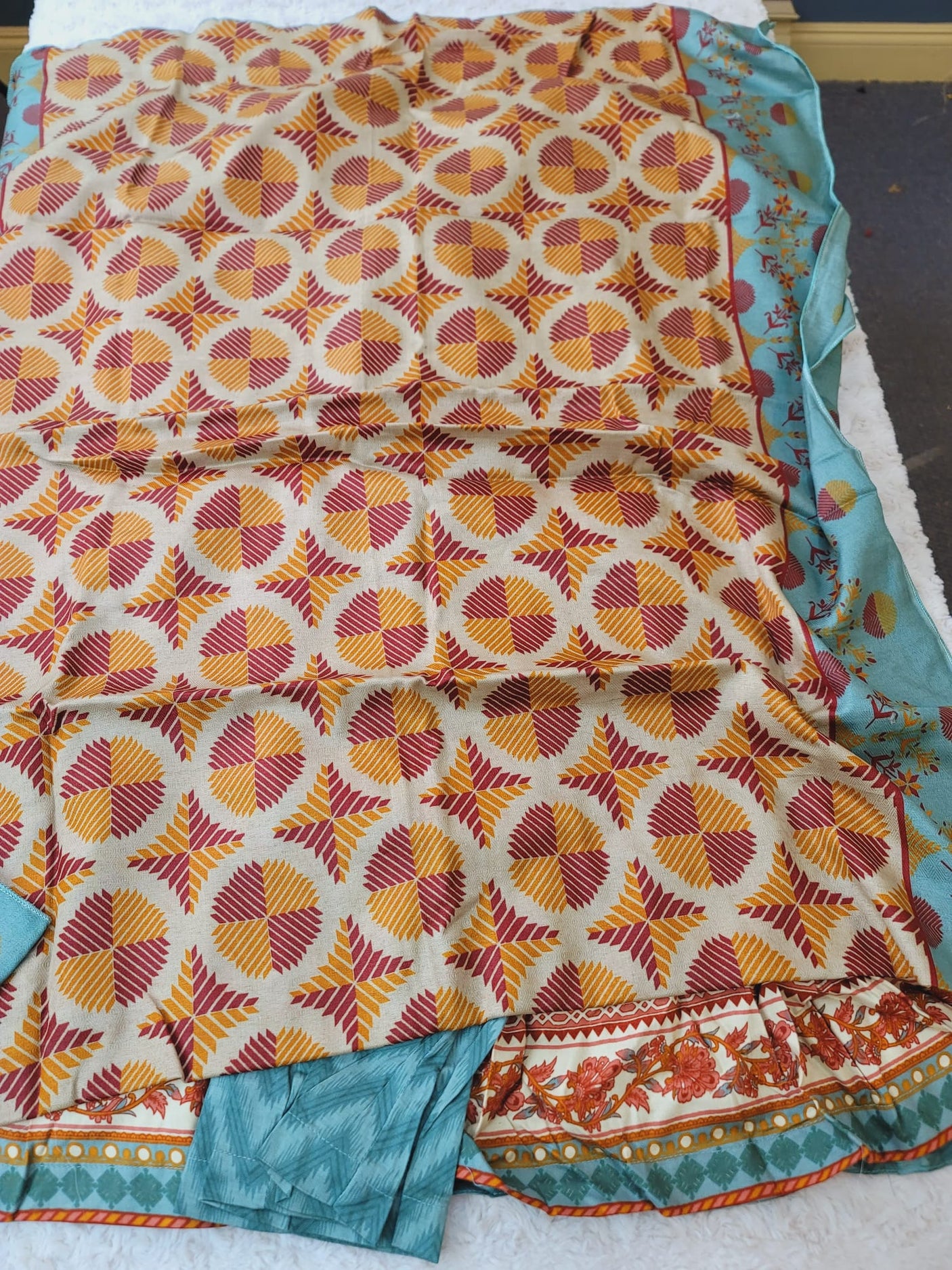 Pakistani linen Embroidered Salwar kameez Ready To Ship