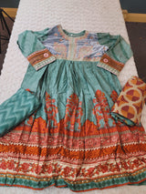 Pakistani linen Embroidered Salwar kameez Ready To Ship