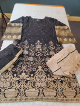 Pakistani Luxury Chiffon Embroidered Suit Ready To Ship