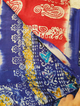 Cotton batik saree with stiched blouse