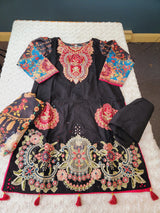 Pakistani lawn stitched  Embroidered Suit Ready To Ship