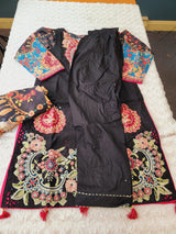 Pakistani lawn stitched  Embroidered Suit Ready To Ship