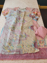 Pakistani lawn stitched  Embroidered Suit Ready To Ship