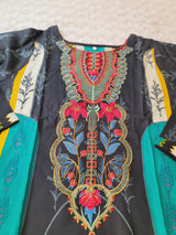 Pakistani linen Embroidered Salwar kameez Ready To Ship