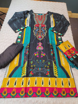 Pakistani linen Embroidered Salwar kameez Ready To Ship