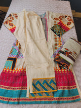 Pakistani linen Embroidered Salwar kameez Ready To Ship