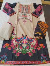 Pakistani Stitched lawn Embroidered Salwar kameez ready to ship