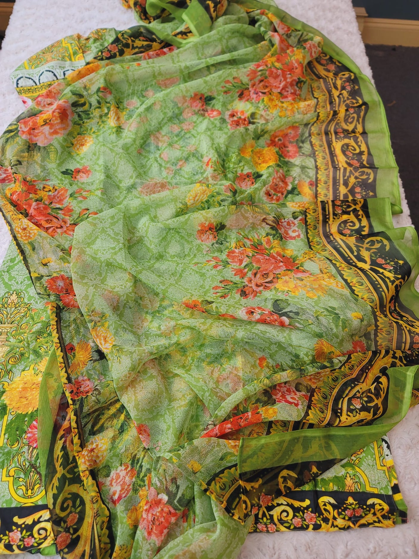 Pakistani Stitched lawn Embroidered Salwar kameez ready to ship