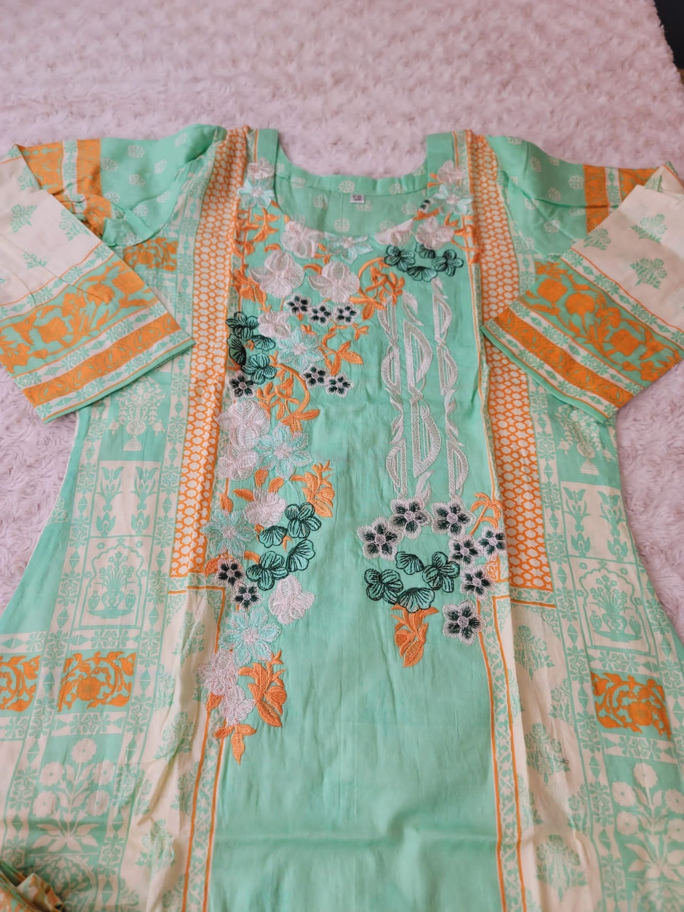 Pakistani Stitched lawn Embroidered Salwar kameez ready to ship