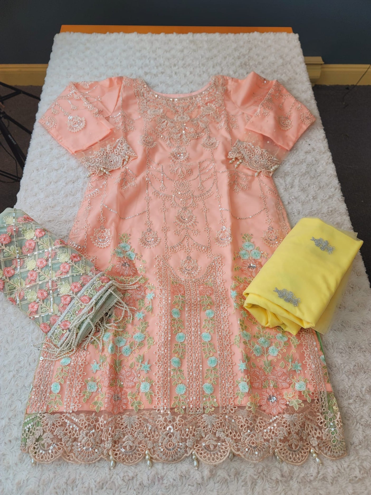 Pakistani Stitched Embroidery Party Wear Dresses Ready To Ship